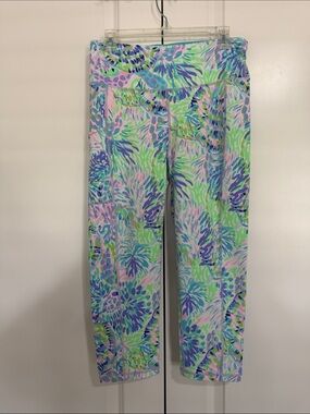 Lilly Pulitzer Pastel Floral Wide-Leg Pants - Pink, Green & Blue